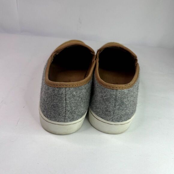 Sorel Campsneak Camel Brown Suede Gray Wool Slip On Shoes Casual Sneakers - Picture 5 of 8